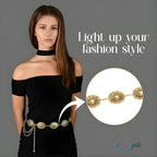 Women’s Western Metal chain Concho Belt