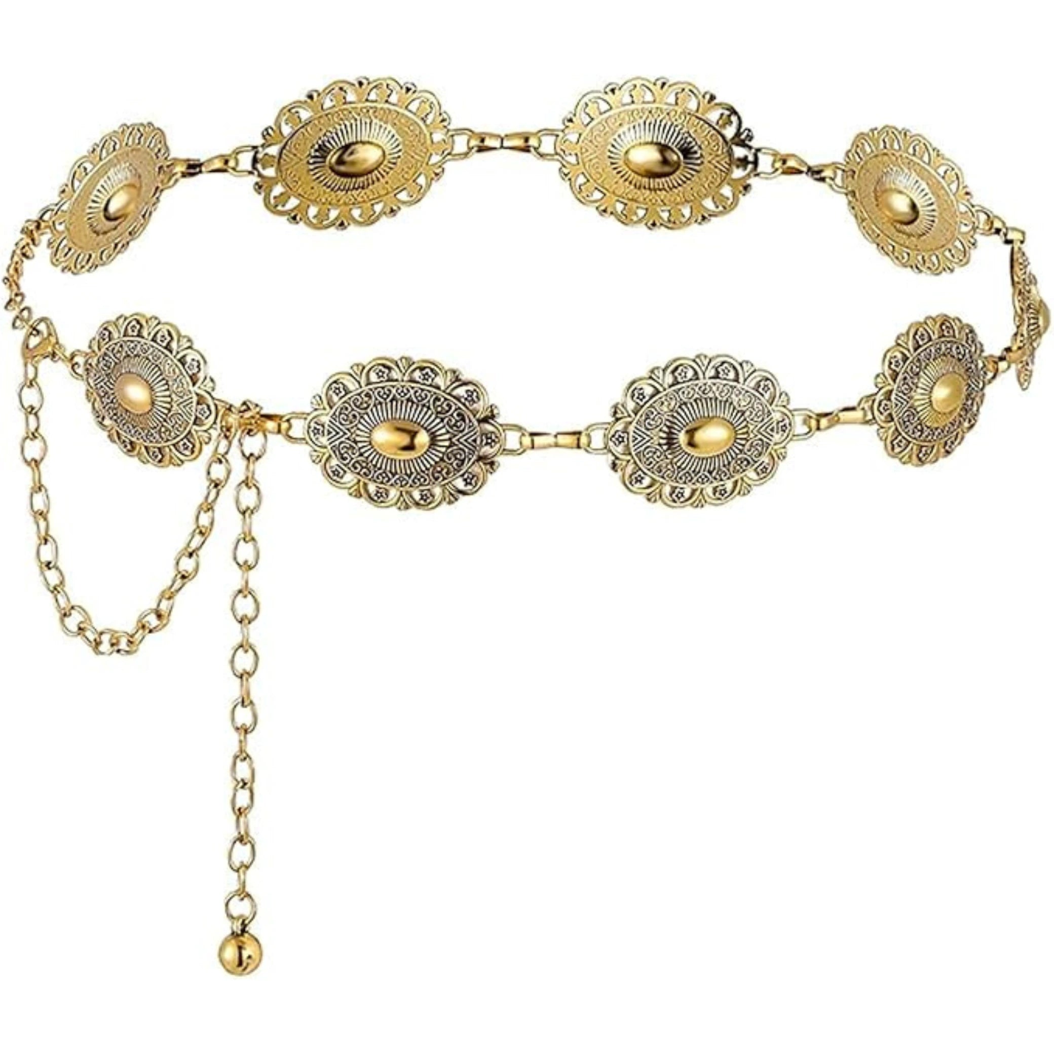 Women’s Western Metal chain Concho Belt